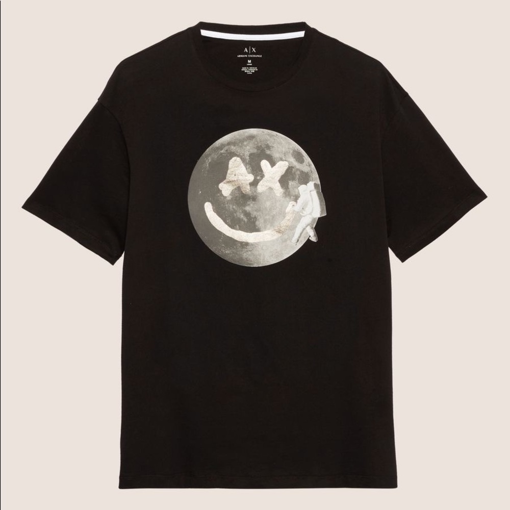 Armani exchange BOYS SLIM-FIT FACE FROM SPACE TEE